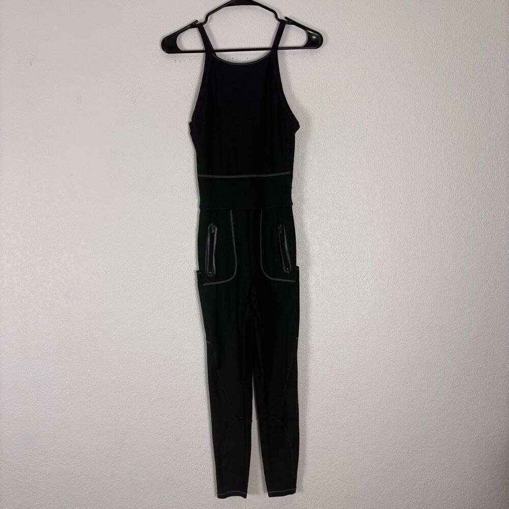 Free People Movement Black Athletic Jumpsuit with Pockets Size Small